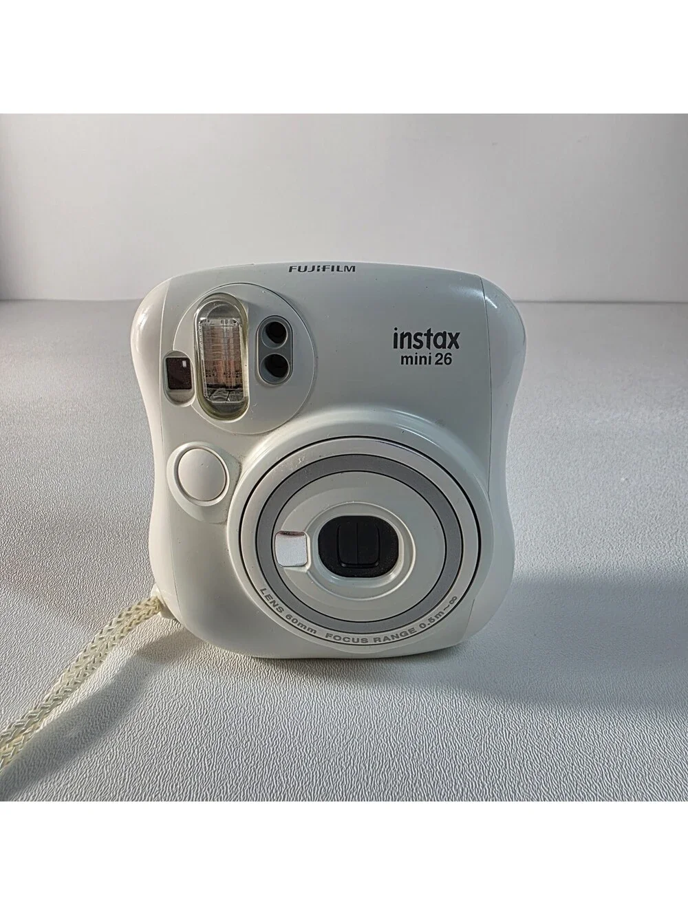 Fujifilm Instax Mini 26 Instant Film Camera White Point and Shoot W/Some Film
